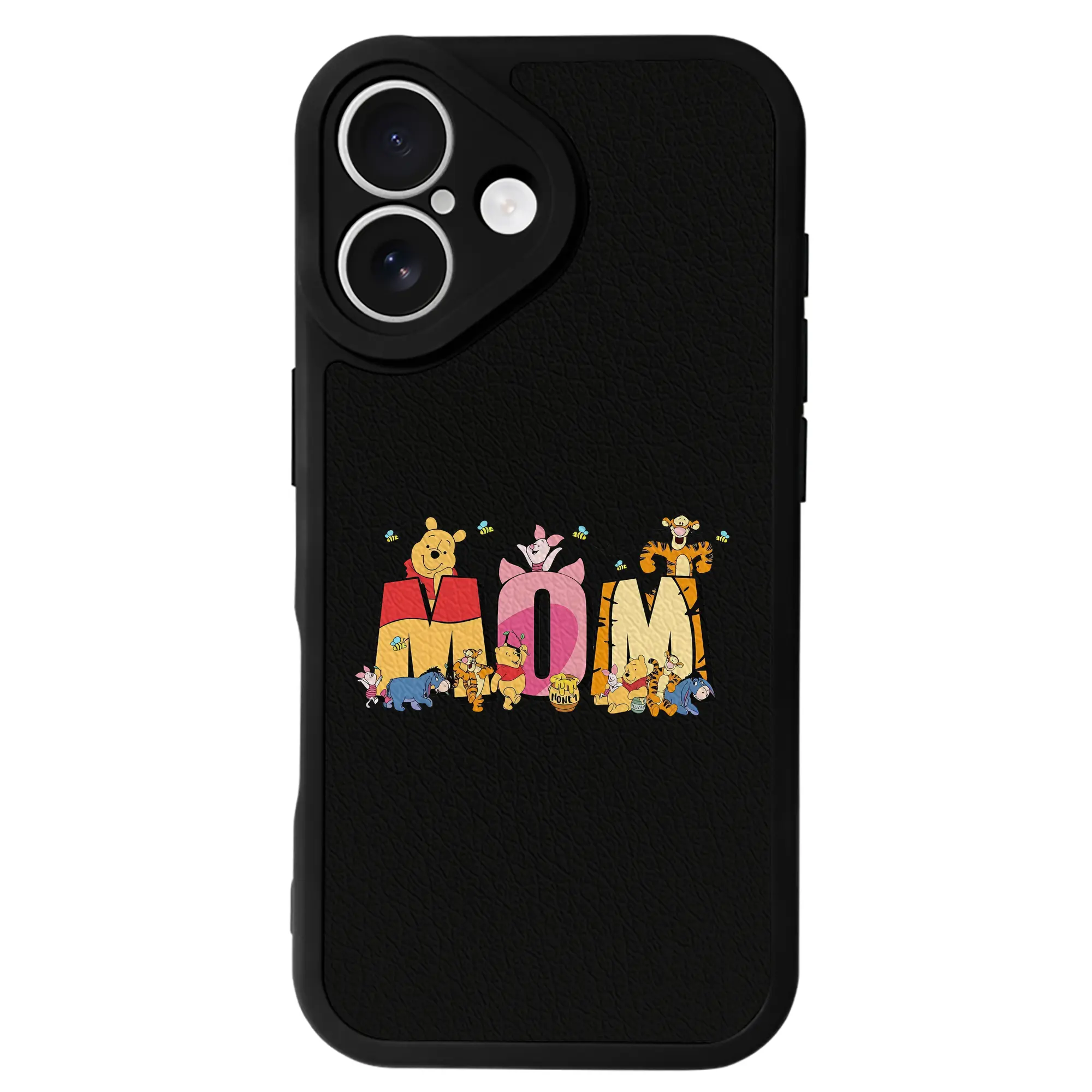 プーさん グッズ ピグレット - IPhone 16シリーズ対応 ・ シリコンスマホケース ・ レザー調 ・ 高精度フィット ・ 耐衝撃 ・ ワイヤレス充電対応 ・ 精密カット